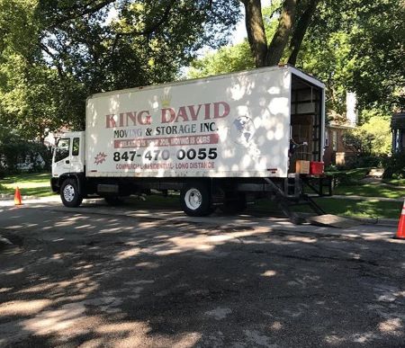 Riverwoods movers from King David Moving & Storage loading a moving truck Riverwoods movers from King David Moving & Storage loading a moving truck